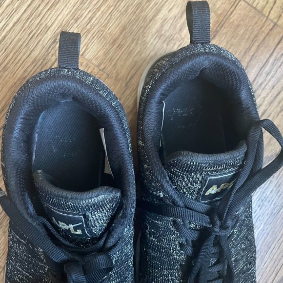 APL Techloom Pro Black and Metallic Gold Sneaker Size 7.5 Women's - Picture 6 of 10